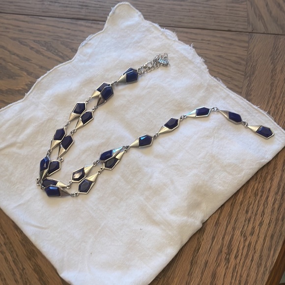 Ysabel Y Lariat Lapis Necklace Bijoux Box Never Worn - Picture 2 of 4